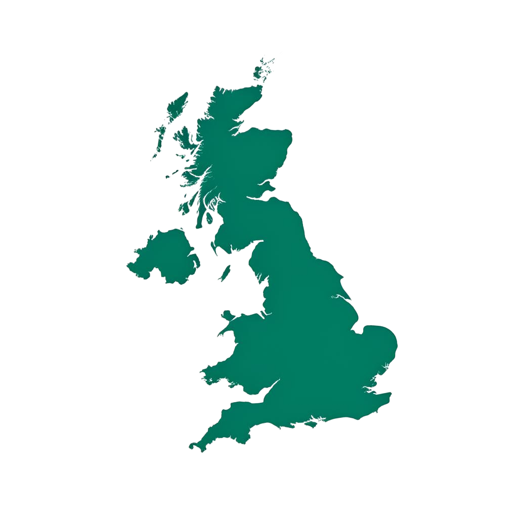 Map of Great Britain showing Soliverse trusted installer locations